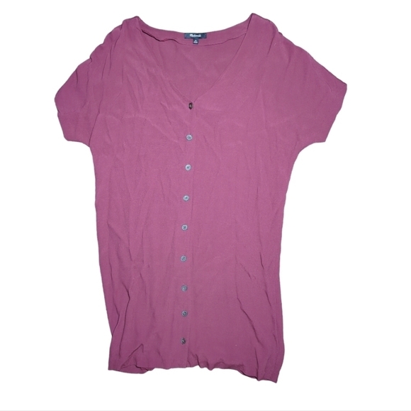 Madewell Button Down Short Sleeve Mini Dress Top Size XS - Picture 1 of 4